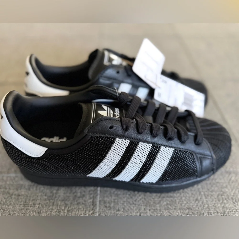 *RARE*Adidas Women's Superstar Originals Beaded |JH7098| Sz 9 - Picture 4 of 7